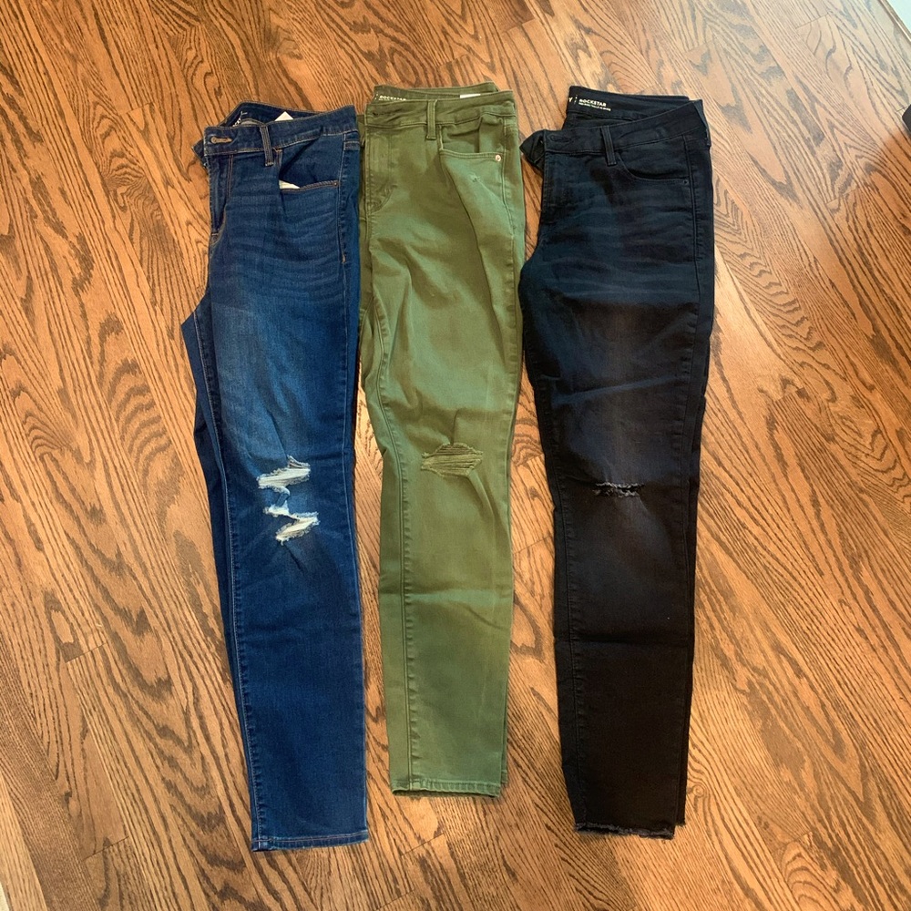 Set of 3 Rockstar Old Navy jeans